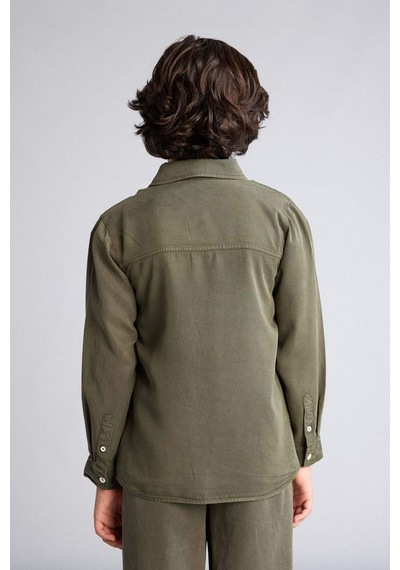 Defacto Tencel Gömlek Erkek Çocuk G5005a826spkh438 Haki-kh438