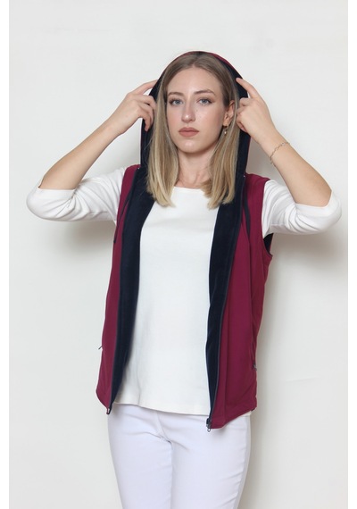 Cottoncool Kadın Içi Polar Yelek Bordo