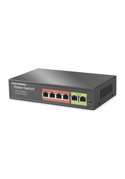 Hadron Hdx1440 Aı Poe Switch 4 Port 2 Uplink 45w Siyah