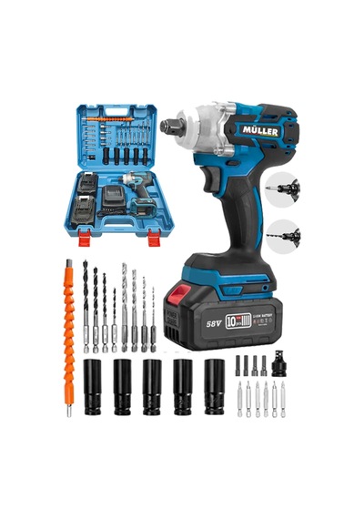 Pro Müller 58 Vf 10 Ah Çift Akülü Avrupa Somun Sıkma Sınıflandırmasında "a" Sınıfında Bakır Sargılı Motor