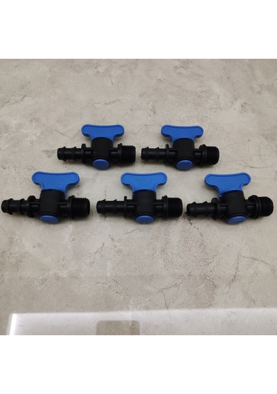 Damlama Sulama Plastik Vana 20 Mm 3/4" 5 Adet