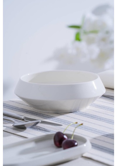 Acar Jea-07387 Rumi Beyaz Porselen 18 Cm Yuvarlak Kase 4 Adet