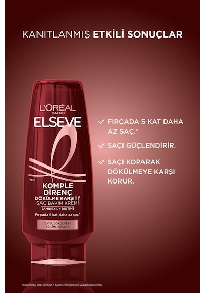 2'li Elseve Komple Direnç Dökülme Karşıtı Saç Bakım Kremi 250 Ml pktelsvkmpldrncashiki-10830