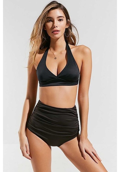 Angelsin Siyah Yüksek Bel Bikini Altı Siyah
