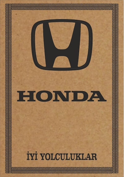 Cihan Oto Paspas Kağıdı Honda Amblem Baskılı 100 Adet 35x50 135gr