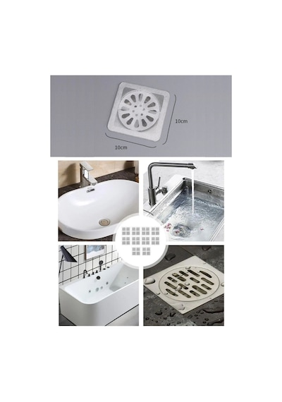 Mcg 10'lu Banyo Ve Mutfak Lavabo Koku Önleyici Ve Haşere Böcek Önleyici Gider Filtresi Renkli
