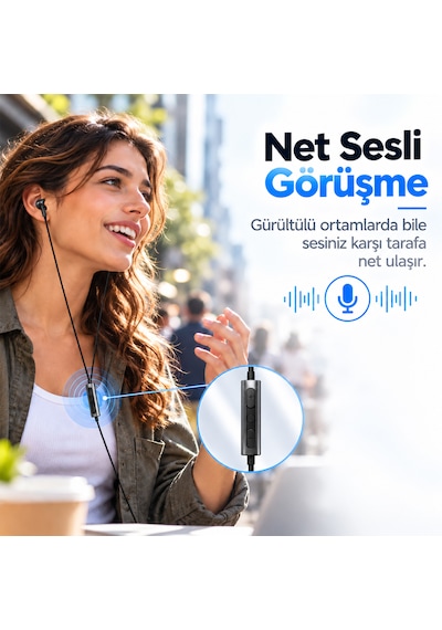 Woyax Mikrofonlu Kablolu Kulak İçi Type-c Kulaklık Mıknatıslı Güçlü Bass İphone Android Telefon Tablet Laptop Uyumlu Wy-ec02
