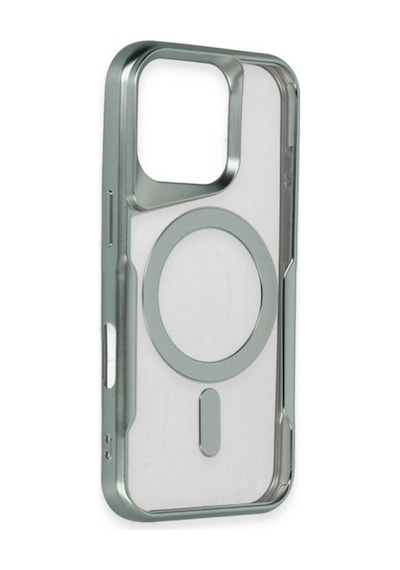 Apple iPhone Uyumlu 16 Plus Kılıf Boyi Magsafe Silikon Kapak - Yeşil Bz8683140789152