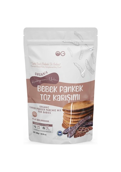 Og Organik Keçiboynuzu Unlu Bebek Pankek Toz Karışımı 300 Gr +8 Ay