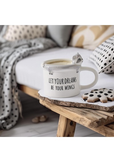 Aryıldız Aryıldz Mood Rakun Figürlü Kupa 315ml 278345 Beyaz