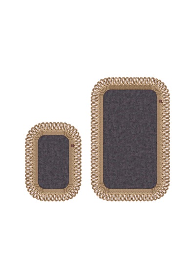 Banyo Paspası Takımı 70x110+50x70 Cm Dış Trikot Antrasit Gri & Hasır