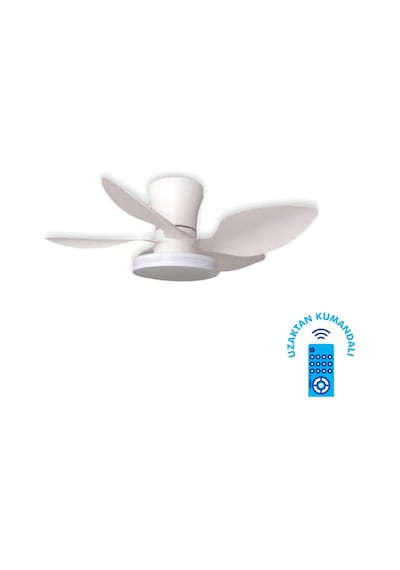 Vanti 30 Watt 71cm 28inç Ledli Dekoratif Vantilatör Beyaz Kcf304