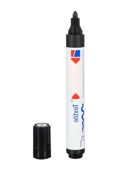 Tekstil Boyama Kalemi - Siyah - 2-3 Mm Yuvarlak Uç 0 Colorless Blender
