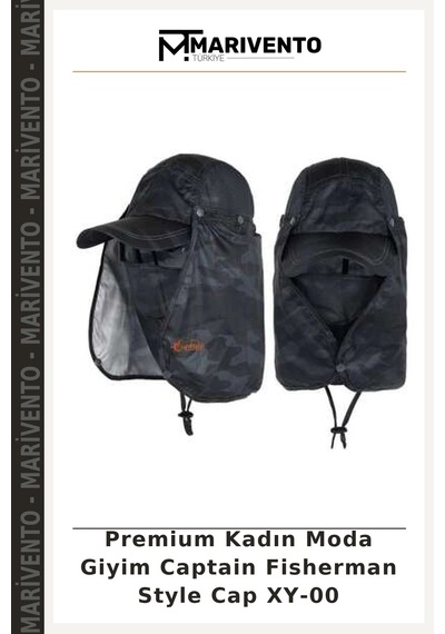 Marivento Premium Kadın Moda Giyim Captain Fisherman Style Cap Xy-00 Çok Renkli