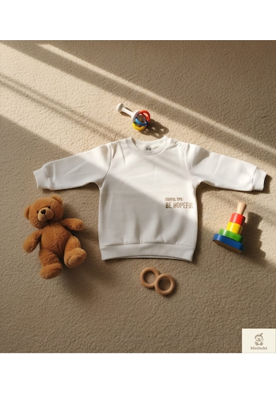 Nanica Kids Minibohe Çocuk Sweatshirt Beyaz