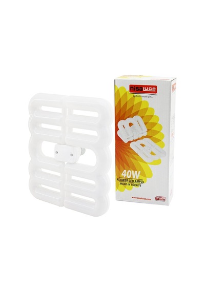 Nisaluce Eam-097 Flower Beyaz Led Lamba Ampul 21x23.5cm 40w 6500k 4b Şekil 3600 Lümen E27 Katlanır Diğer