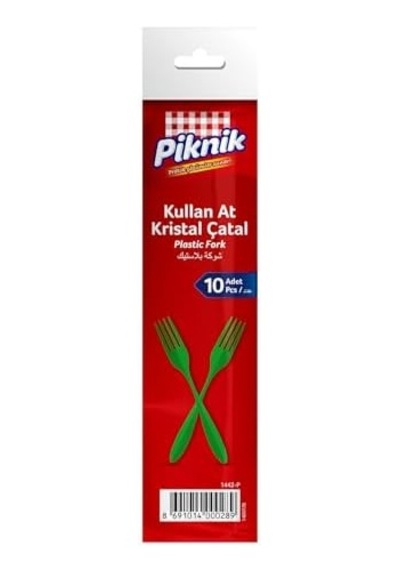 Piknik Kullan-at Kristal Çatal 10&apos Lu Renk&apos Li 1442 Açık