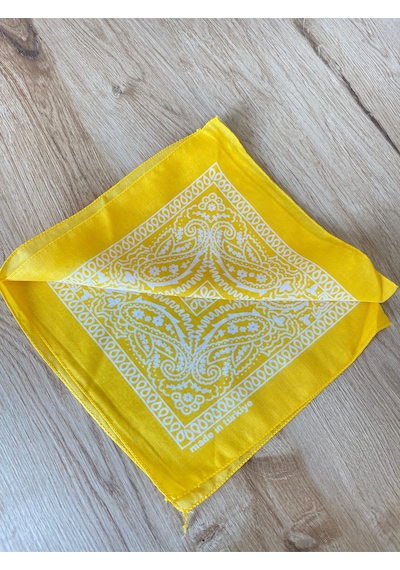 Pamuklu Klasik Desen Unisex Bandana Renkli Bandana Etnik Desenli A Kalite Bandana Sarı