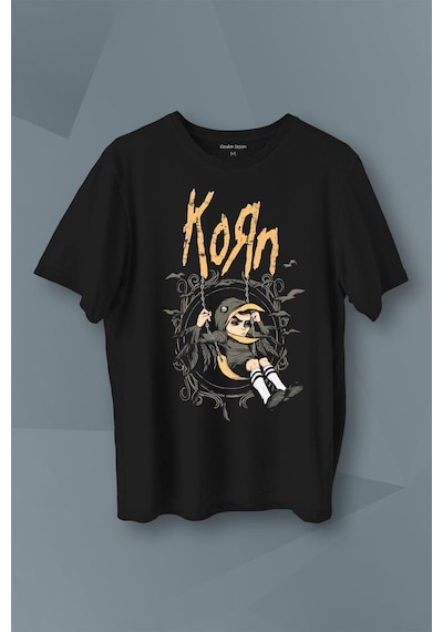 Korn Metal Rock Müzik Baskılı Tişört Unisex T-shirt 001
