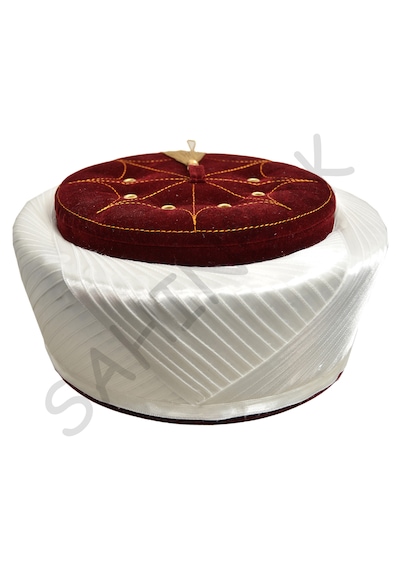 Şahinbak Lüks Yumuşak Sarık,kadife Yumuşak Sarık,takke,fes,cübbe,s0001, Bordo