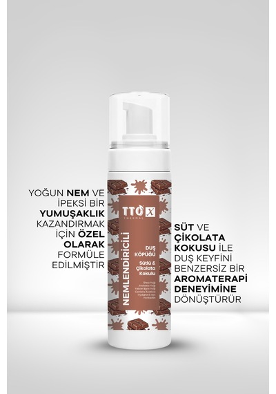 Tto-x Nemlendiricili Duş Köpüğü Sütlü&çikolata Kokulu 200ml Çikolata 10744785