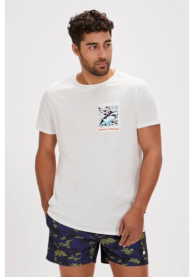 Bad Bear Francıs T-shırt Beyaz Erkek Tshirt Siyah