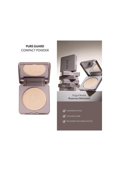 Lexroo Pureguard Compact Powder100 Soft Ivory Işıltılı Bitişli Fırınlanmış Toz Pudra Diğer