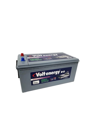 Volt Energy 12 V 250 Amper Deep Cycle Marin Jel Nanocarbon Akü