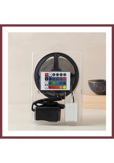 Storeşahin 5m Rgb Şerit Led Ip65 Kumandalı Adaptörlü Smd2835 54 Led/m Shn0720