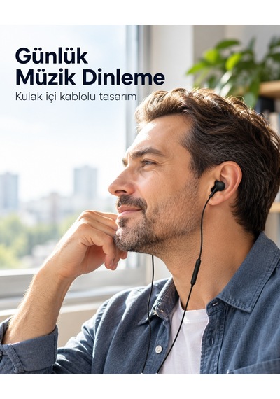 Tek Günlük Kullanıma Uygun Silikon Uçlu Kablolu Kulaklık Najmaddin
