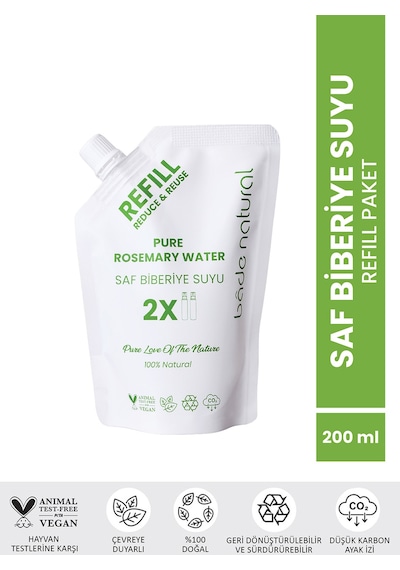 Bade Natural Biberiye Suyu Güçlendirici Saç Toniği Refill 200 ML
