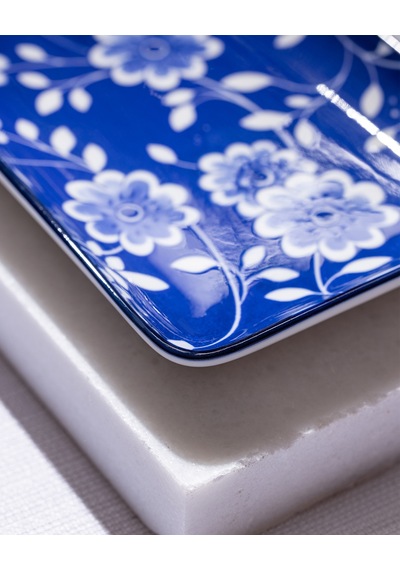 Madame Coco Reve Bleu Vista Dikdörtgen Tabak - 22 Cm - Mavi/beyaz 8684427225868 Çok Renkli
