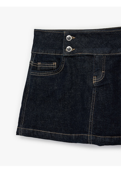 Koton Rahat Kalıp Düğme Detaylı Mini Denim Şort Etek Koyu İndigo 6sal70023md Dark Indigo Koton Rahat Kalıp Düğme Detaylı Mini Denim Şort Etek Koyu İndigo 6sal70023md Dark Indigo