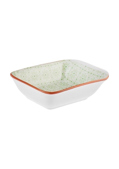Karaca  Floral Yeşil Rectangle Çerezlik/Sosluk 10 cm