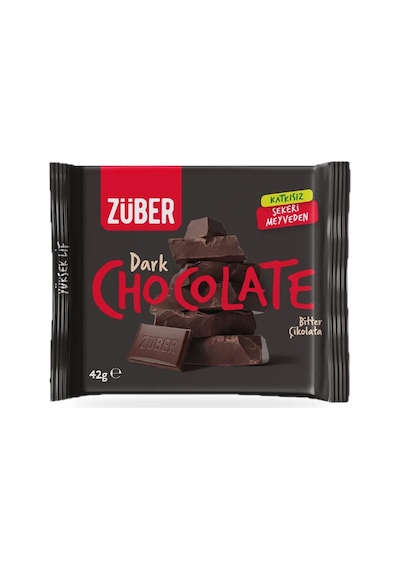 Züber Dark Chocolate Bitter Çikolata 42 G 2'li Paket