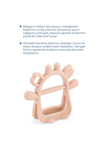 Babyjem Silikon Kolay Kavrama Diş Kaşıyıcı Pembe