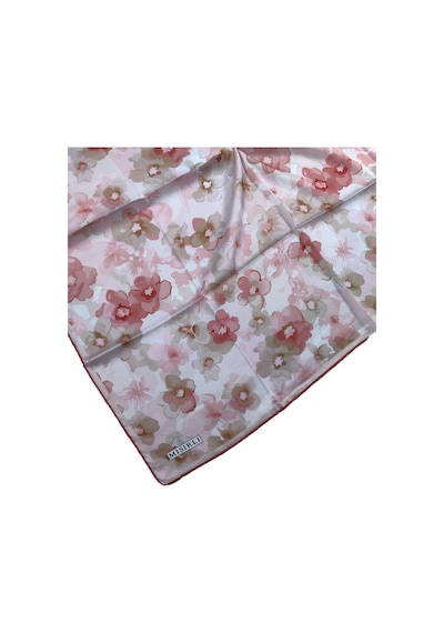 Mim Eşarp Mısırlı Eşarpları Silky Cocoon Trend Polyester Twill Sport Eşarp Krem - Gül Kurusu