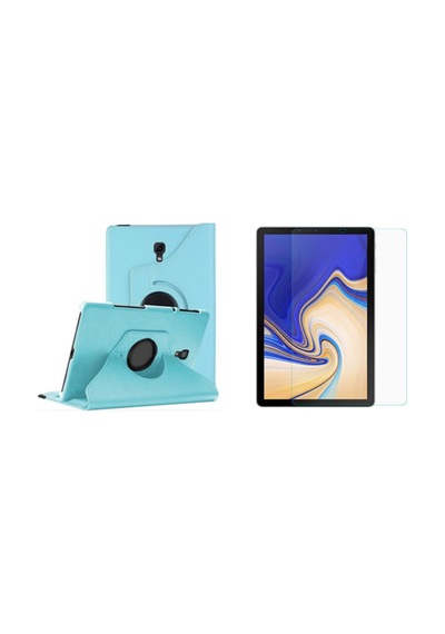 Samsung Galaxy Tab S4 T830 T835 360 Dönerli Standlı Tam Koruma Kılıf + Ekran Koruyucu Kapaklı Kılıf