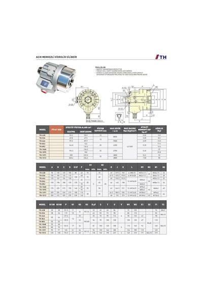 Fett Th-1291 Autogrip Açık Merkezli Hidrolik Silindir