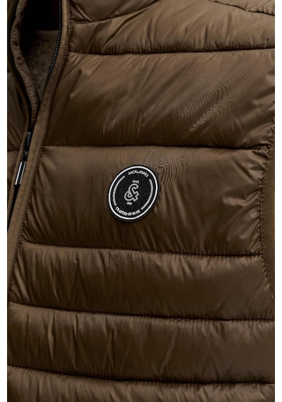 Jack & Jones Jjekıngsley Erkek Hafif Şişme Yelek Dik Yaka Günlük Rahat Kahverengi