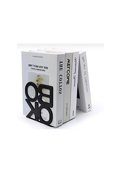 4'lü Set Siyah Desenli Kitap Desteği, Dekoratif Ve Fonksiyonel