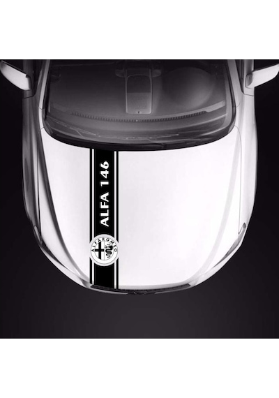 Alfaromeo 146 Için Kaput Üstü Sport Şerit Sticker Çıkartma