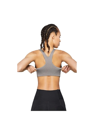 Nike Training Futura Swoosh Medium Support Sports Bra Kadın Spor Büstiyer Bra Gri Gri