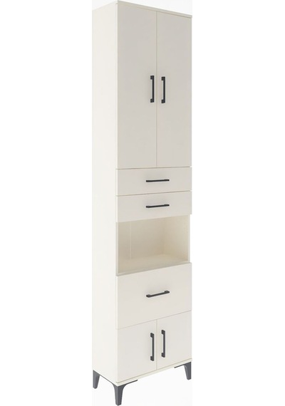 Arges Dolap 4 Raflı 3 Çekmeceli 2 Kapaklı 60x30x243 Aytaşı-aytaşı Aytası
