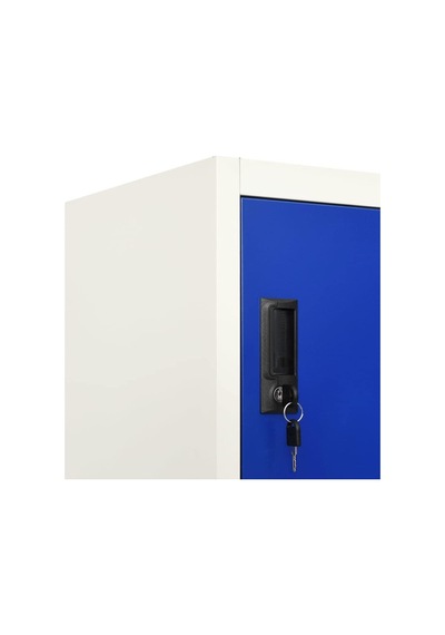 Tr Çelik Kilitli Dolap, 9 Kapılı, Gri Ve Mavi, 90 X 45 X 180 Cm, Okullar, Ofisler, Oturma Odaları Ve Koridorlar İçi Genel