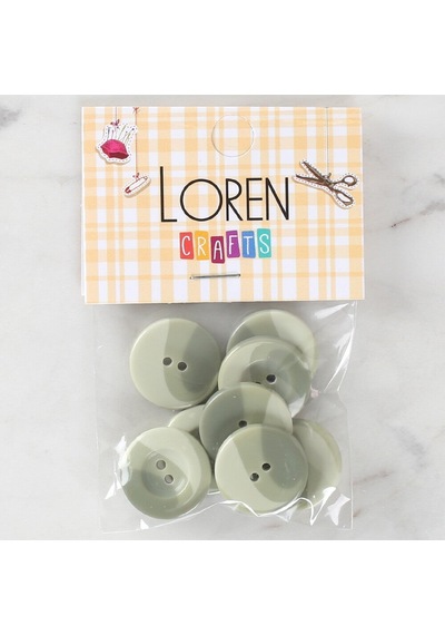 Loren Crafts 8'li Düğme Yeşil- 1127
