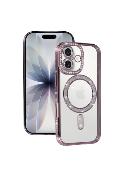 Apple, Uyumlu iPhone 17 Joke Simli Magneticsafe Kılıf Pembe