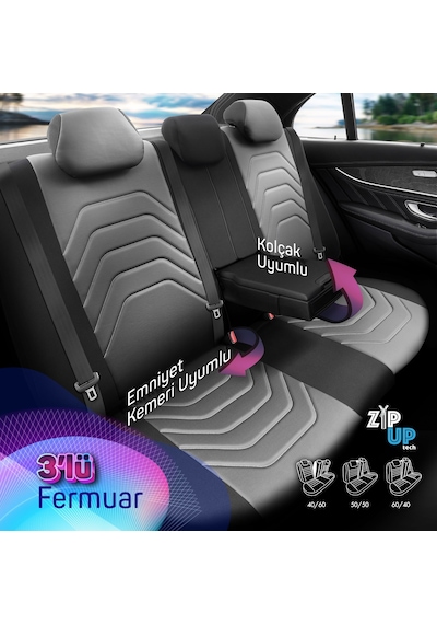 Otom Core Design Premium Deri Ekstra Destekli Oto Koltuk Kılıfı 550899954