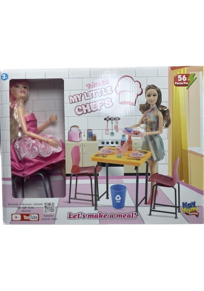KYY MY LİTTLE & CHEF 56 Parça Mutfak Seti