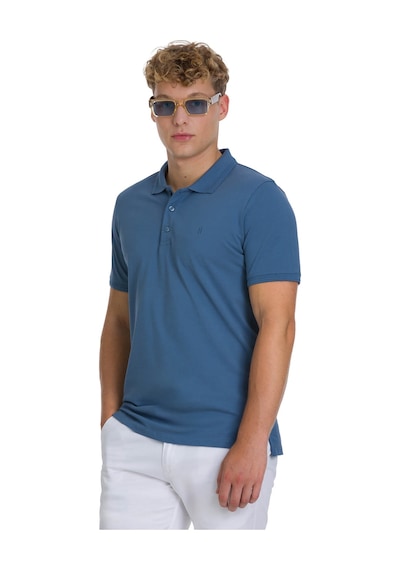 Hatemoğlu İndigo Regular Fit 100% Pamuk Polo Yaka Tişört Indigo